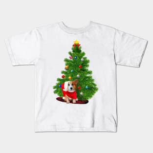 Corgi and Christmas Kids T-Shirt